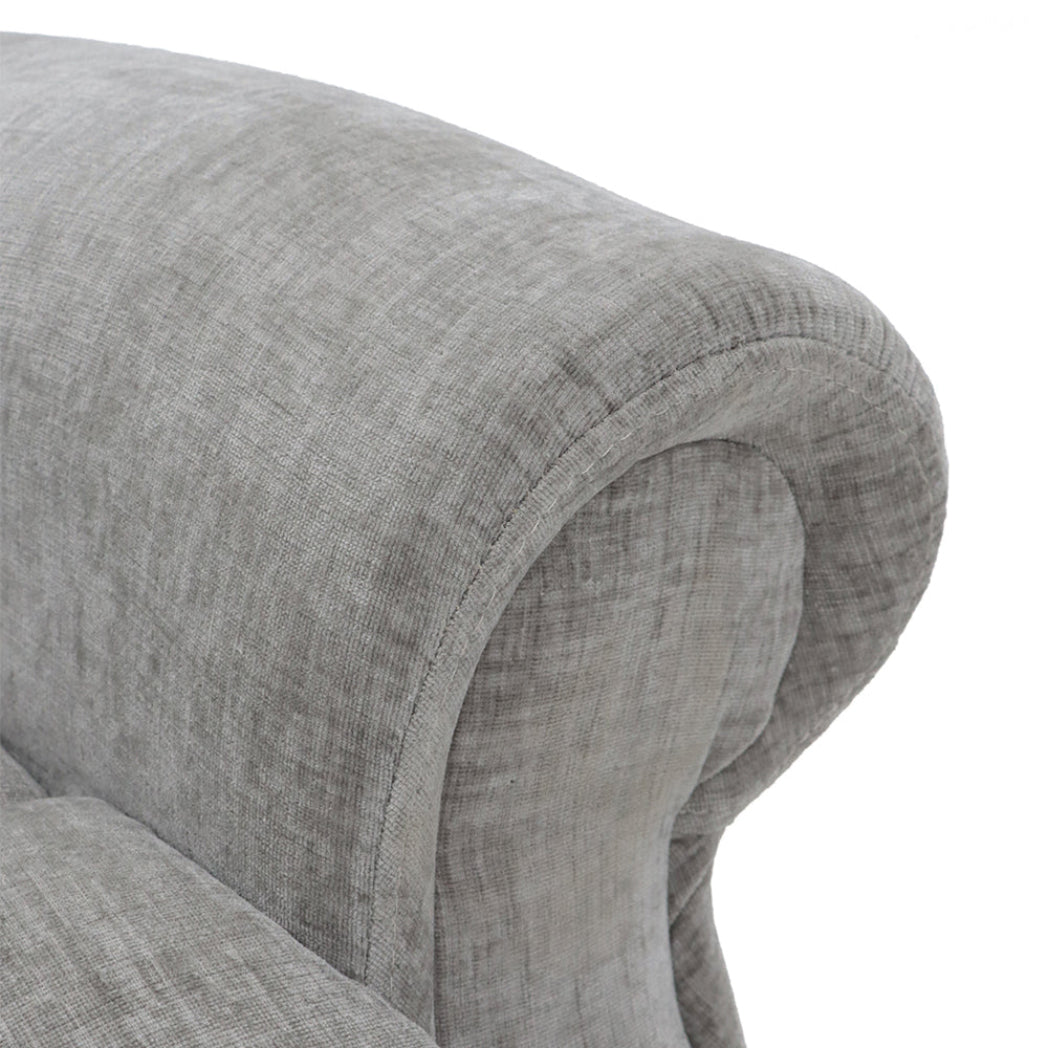 Langham Riser Recliner with Heat and Massage - Grey Chenille Fabric