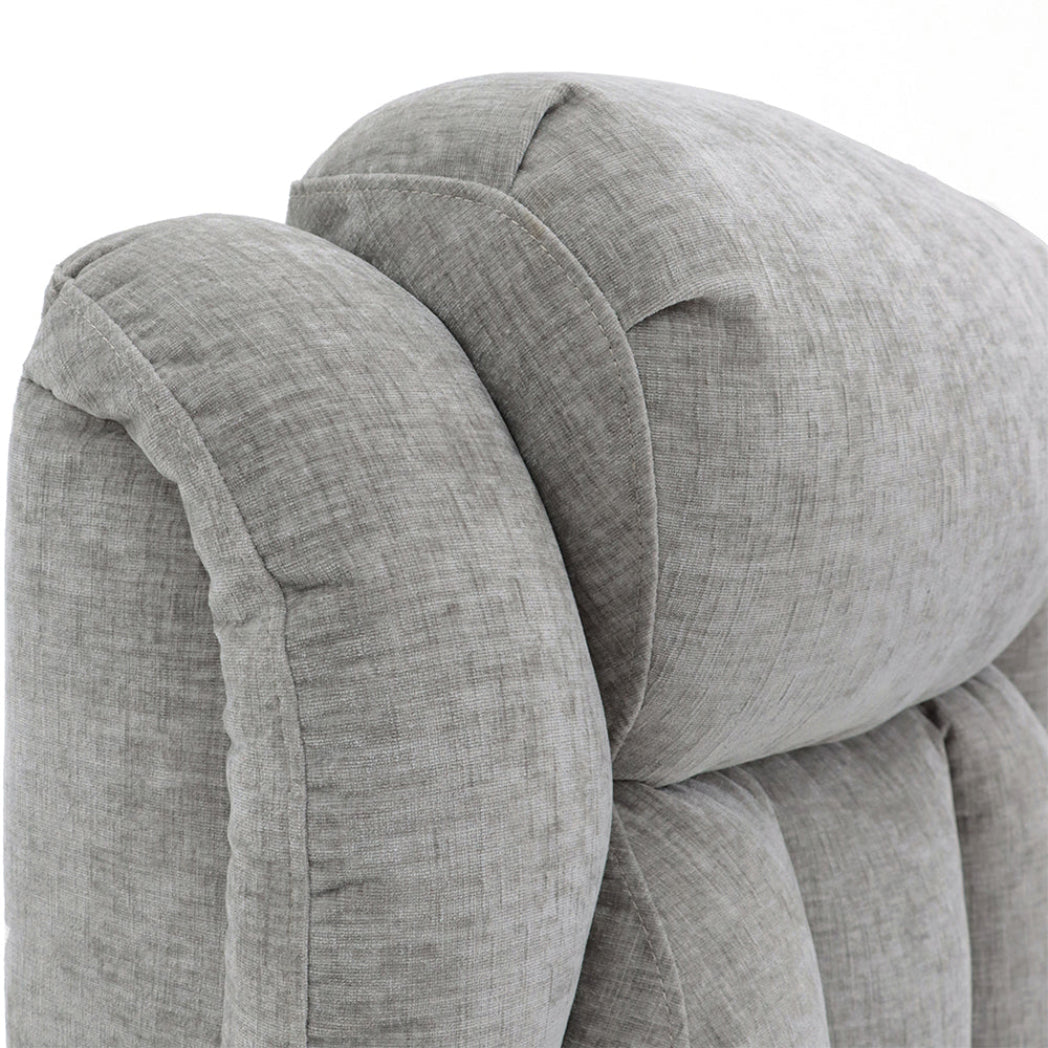 Langham Riser Recliner with Heat and Massage - Grey Chenille Fabric